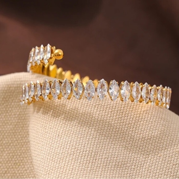 New Flexible Marquise Tennis Wrap Bracelet - Picture 2 of 10